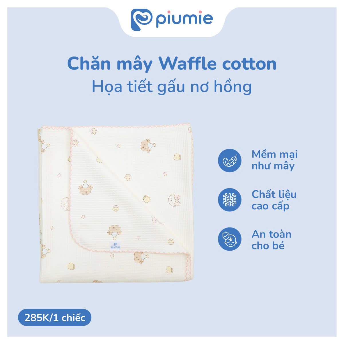 Chăn mây Waffle Cotton