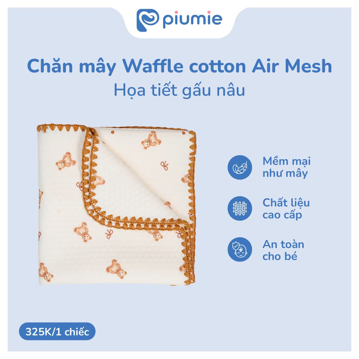 CHĂN MÂY WAFFLE COTTON AIR MESH