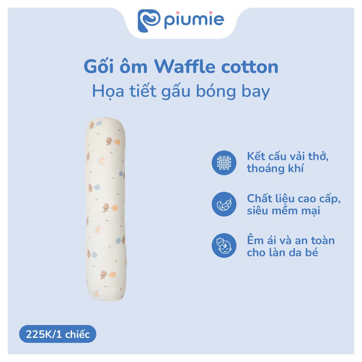 GỐI ÔM WAFFLE COTTON 3