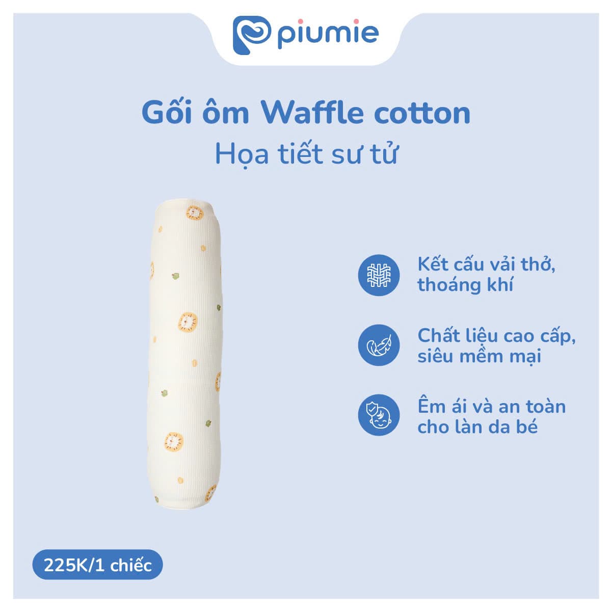 GỐI ÔM WAFFLE COTTON 4