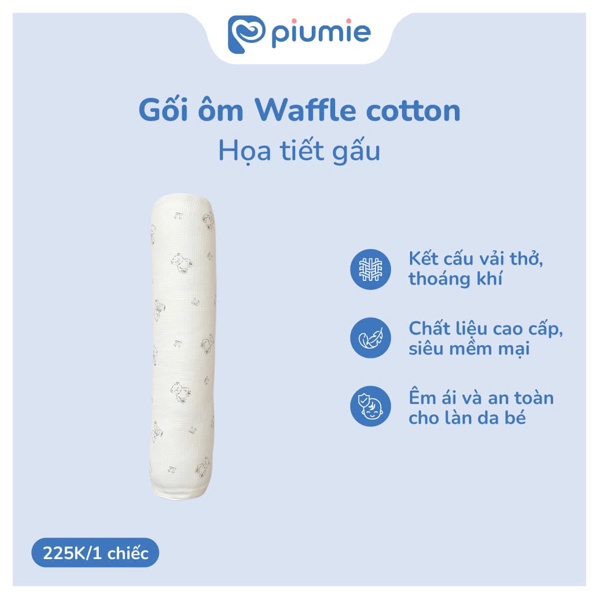 GỐI ÔM WAFFLE COTTON 5