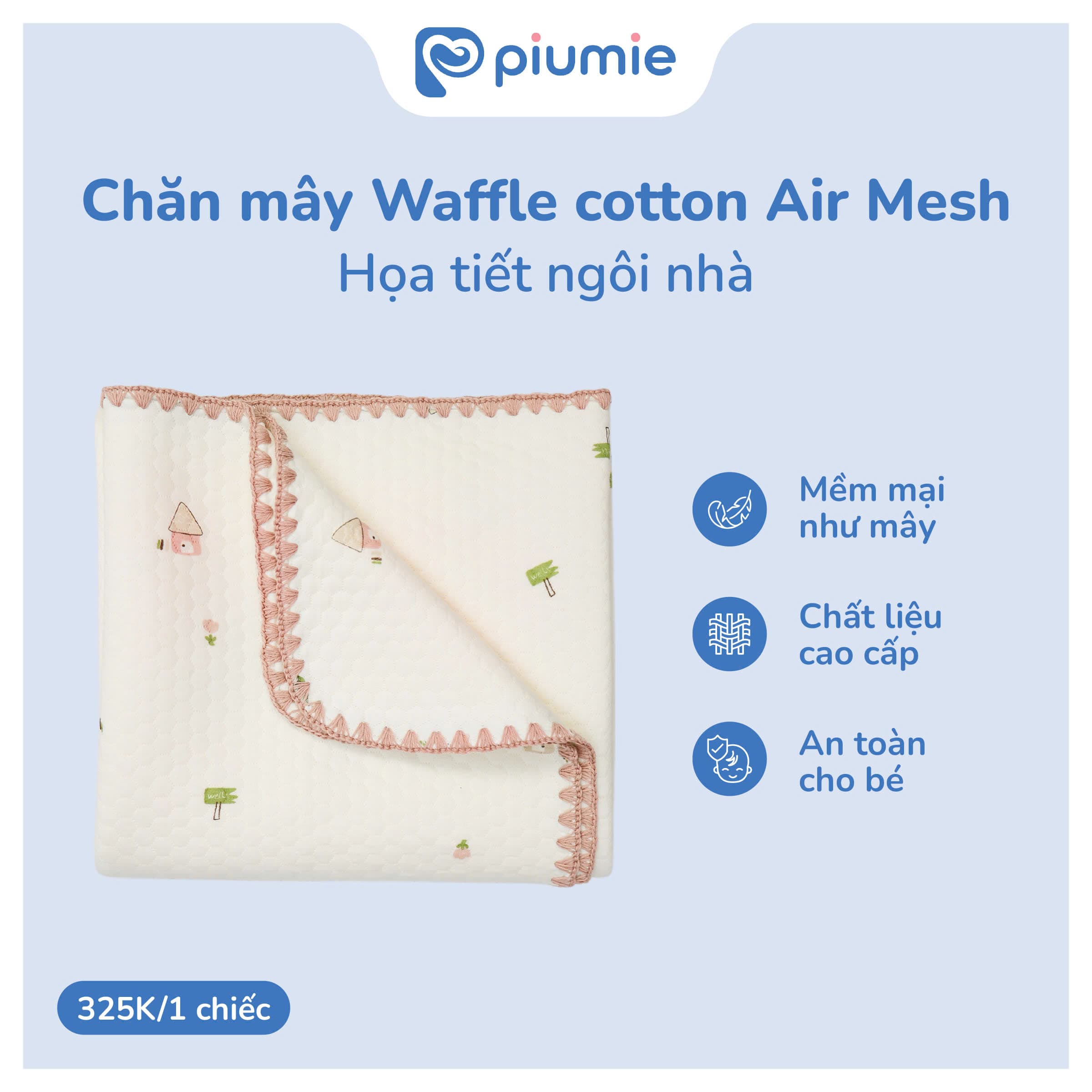 CHĂN MÂY WAFFLE COTTON AIR MESH 5
