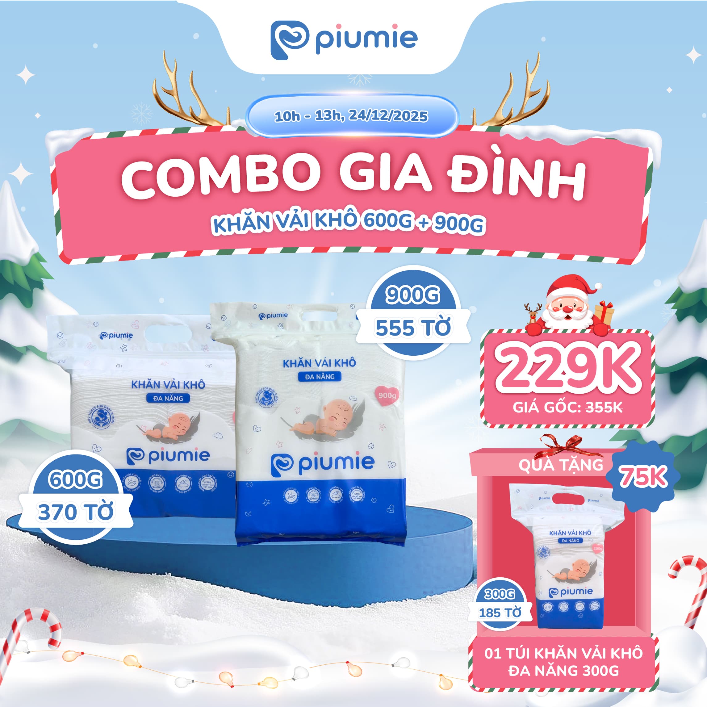 Combo KKĐN 600,900 tặng 300g