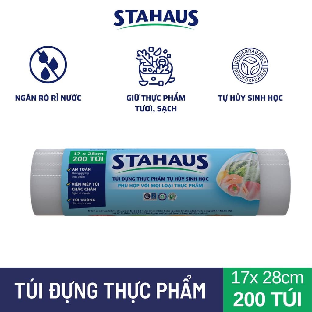 Túi đựng thực phẩm THSH STAHAUS 200 túi/cuộn