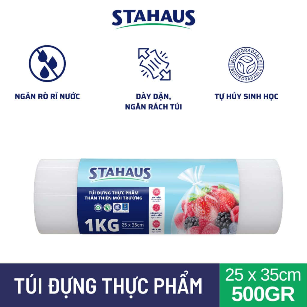 [SIÊU DÀY] Túi đựng thực phẩm TTMT STAHAUS cuộn 500gr loại dày 3