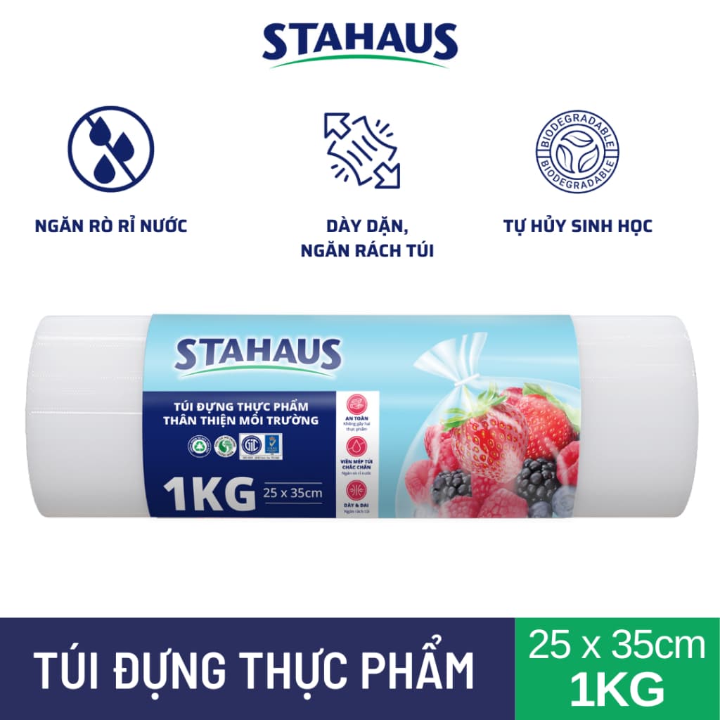 [SIÊU DÀY] Túi đựng thực phẩm TTMT STAHAUS cuộn 1kg loại dày 3