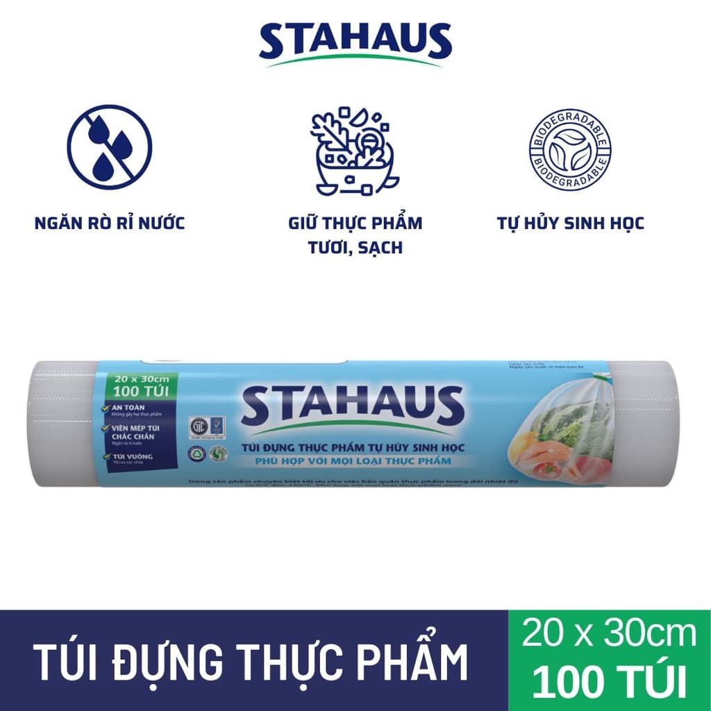 Túi đựng thực phẩm THSH STAHAUS 100 túi/cuộn