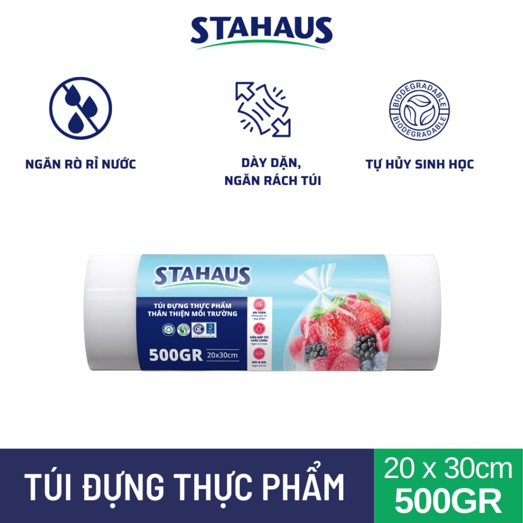 [SIÊU DÀY] Túi đựng thực phẩm TTMT STAHAUS cuộn 500gr loại dày