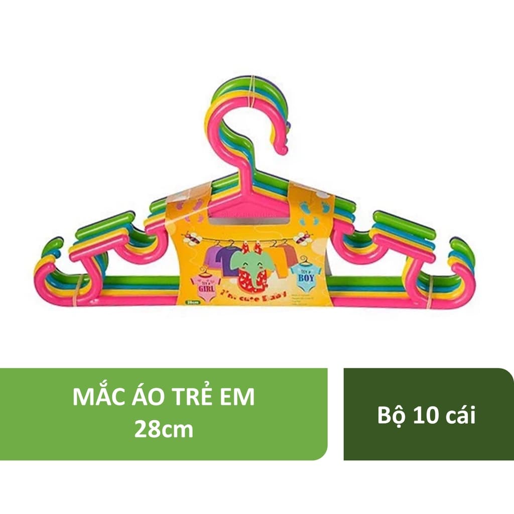 Mắc áo trẻ em bằng nhựa PP Green Eco( Bộ 5 chiếc/ 10 chiếc) 3