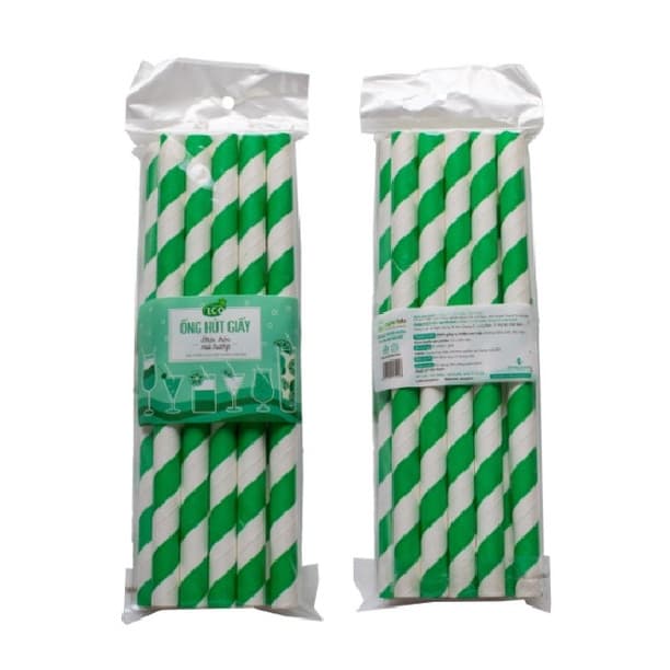 Ống hút giấy Green Eco phi 12 - các màu (10 cái/ gói) (Giao màu ngẫu nhiên) 4