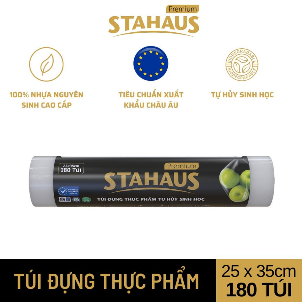 Combo 4 cuộn túi đựng thực phẩm THSH cao cấp STAHAUS Premium DATE T3.2024 8