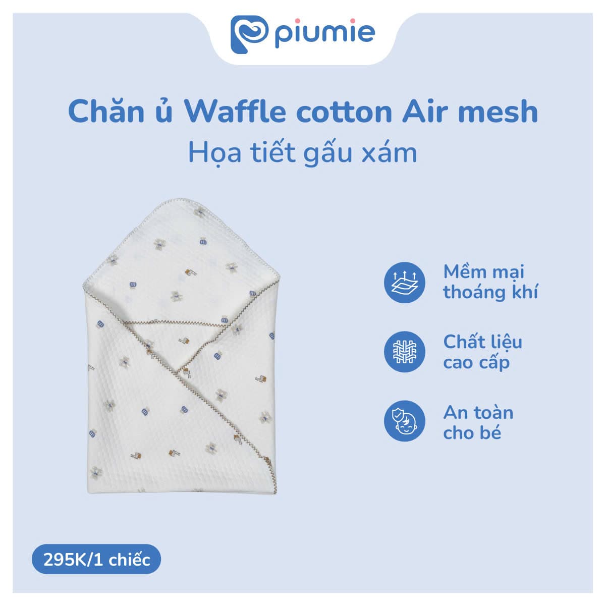 Chăn ủ waffle cotton Air Mesh 4