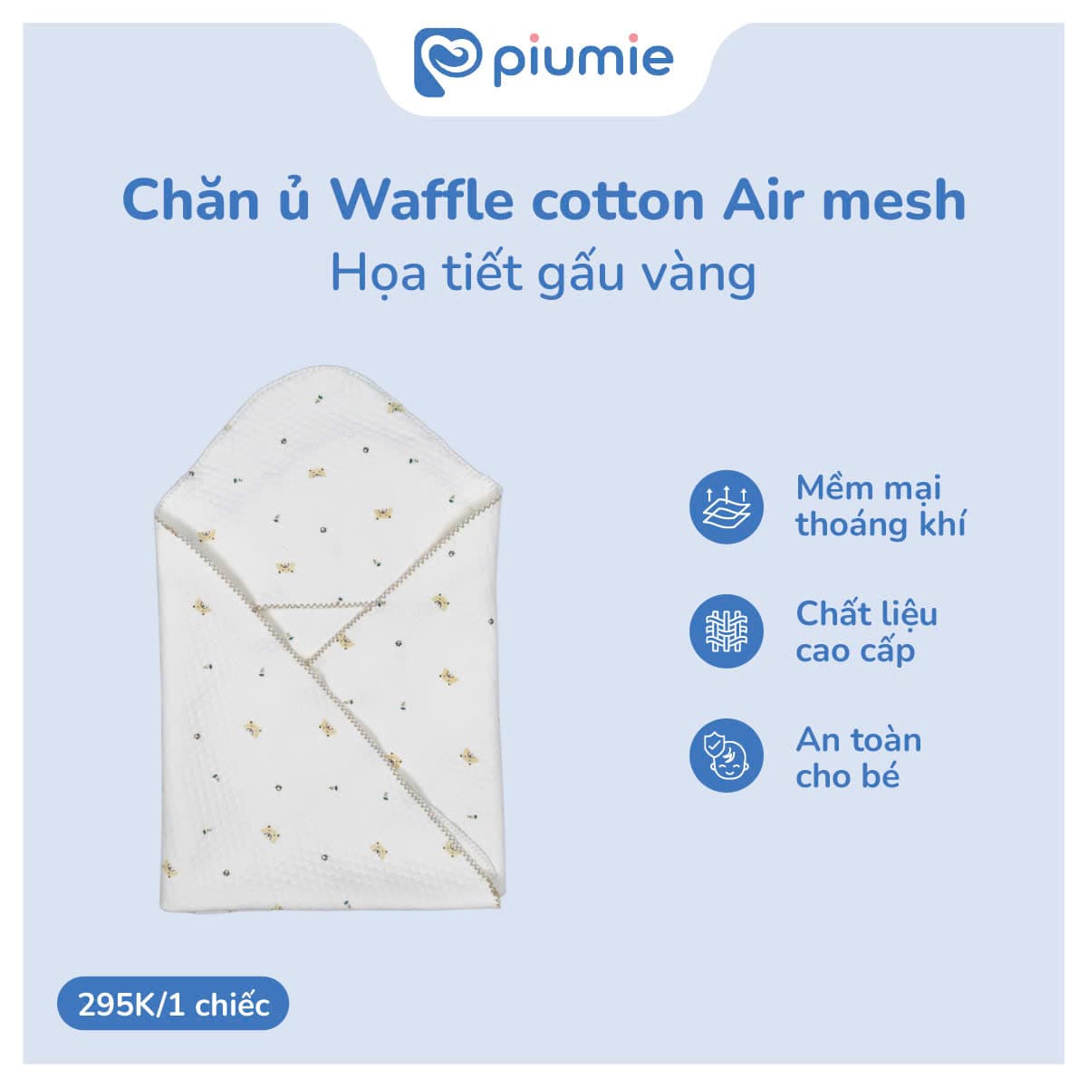 Chăn ủ waffle cotton Air Mesh 3