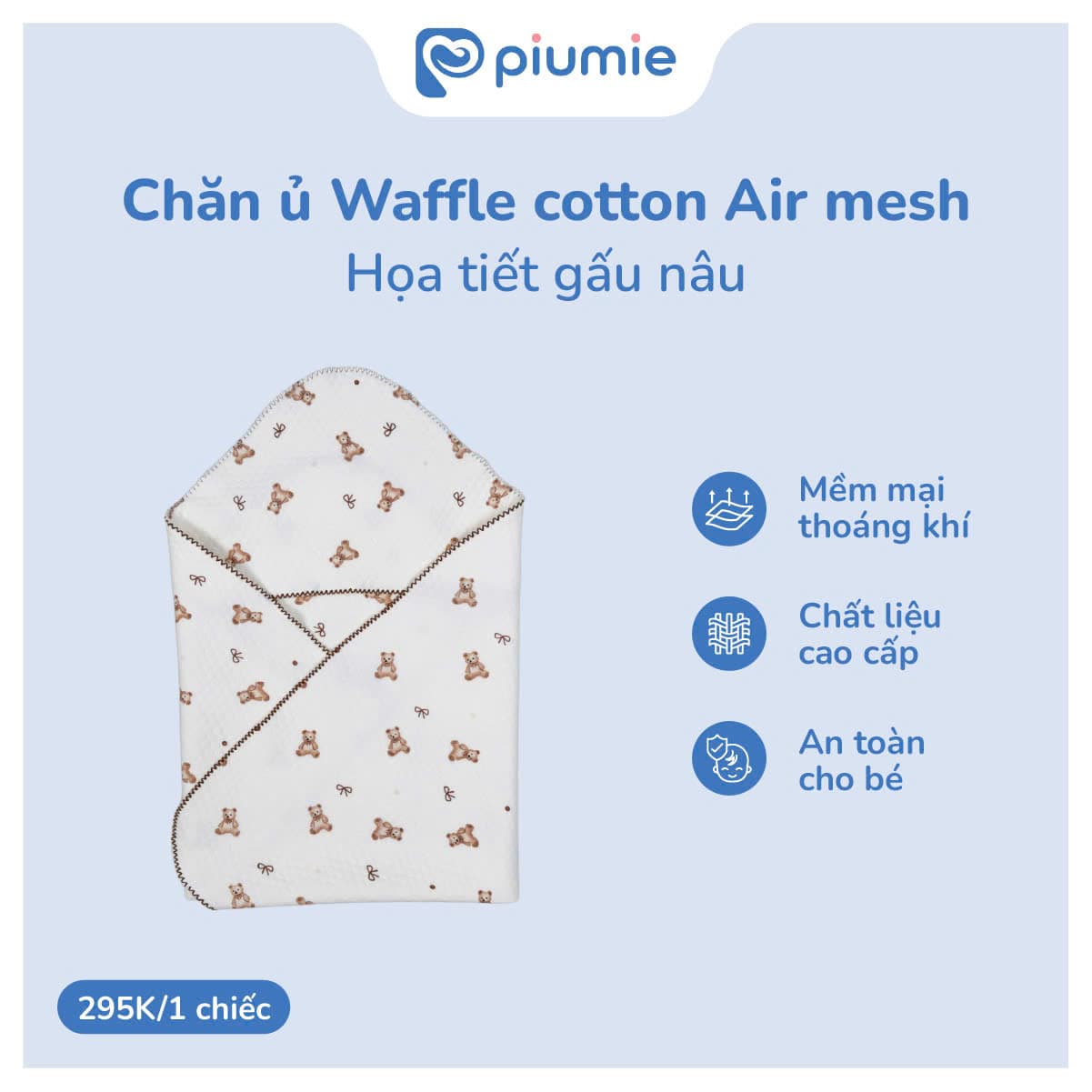 Chăn ủ waffle cotton Air Mesh