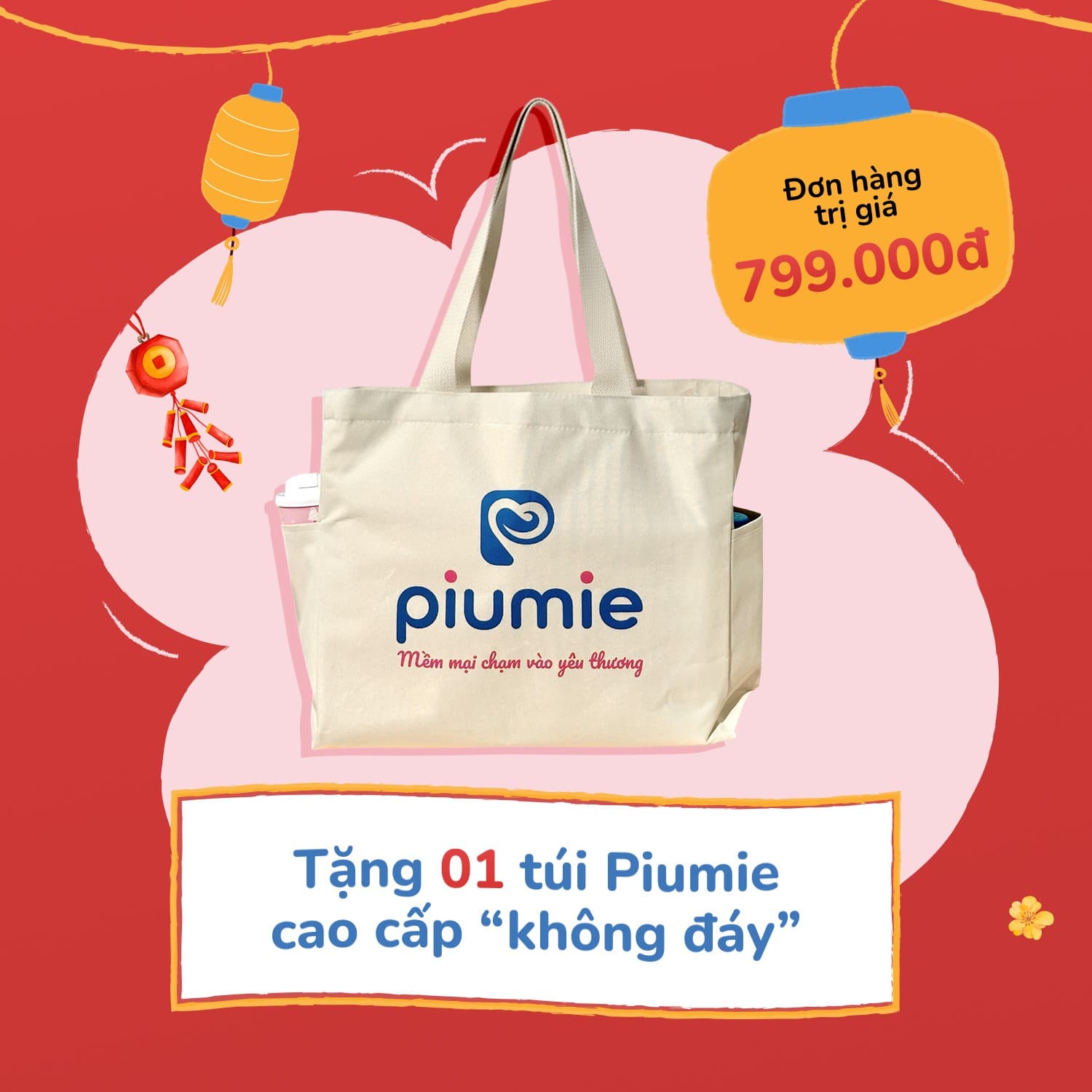 Quà tặng Túi Vải Đi Sinh Cao Cấp