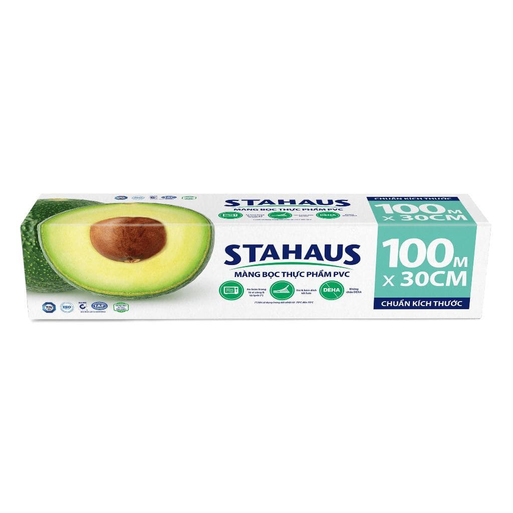 [SIÊU TIẾT KIỆM] Màng bọc Thực phẩm PVC STAHAUS An toàn Sức khỏe Co Giãn Tốt 30cm x 150m/ 30cm x 200m - Hàng Chính hãng