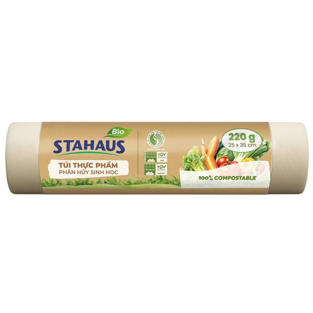 Combo 5 Cuộn Túi đựng thực phẩm tự phân hủy sinh học STAHAUS Kín nước, Dẻo dai - Hàng chính hãng An toàn Sức khỏe (220g) 4