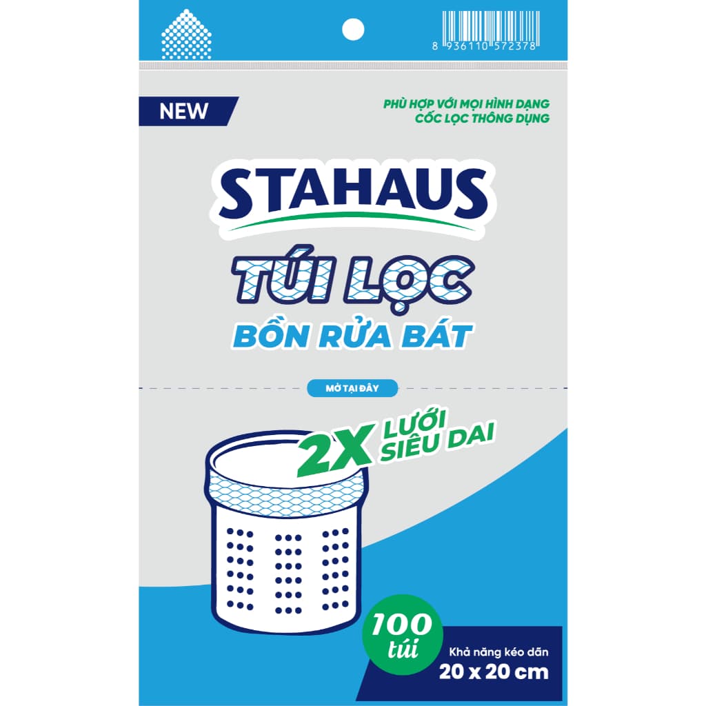Túi Lọc Rác Bồn Rửa Chén STAHAUS Combo 5 Gói 500 Cái - Lưới Lọc Rác Bồn Rửa Bát Siêu Dai