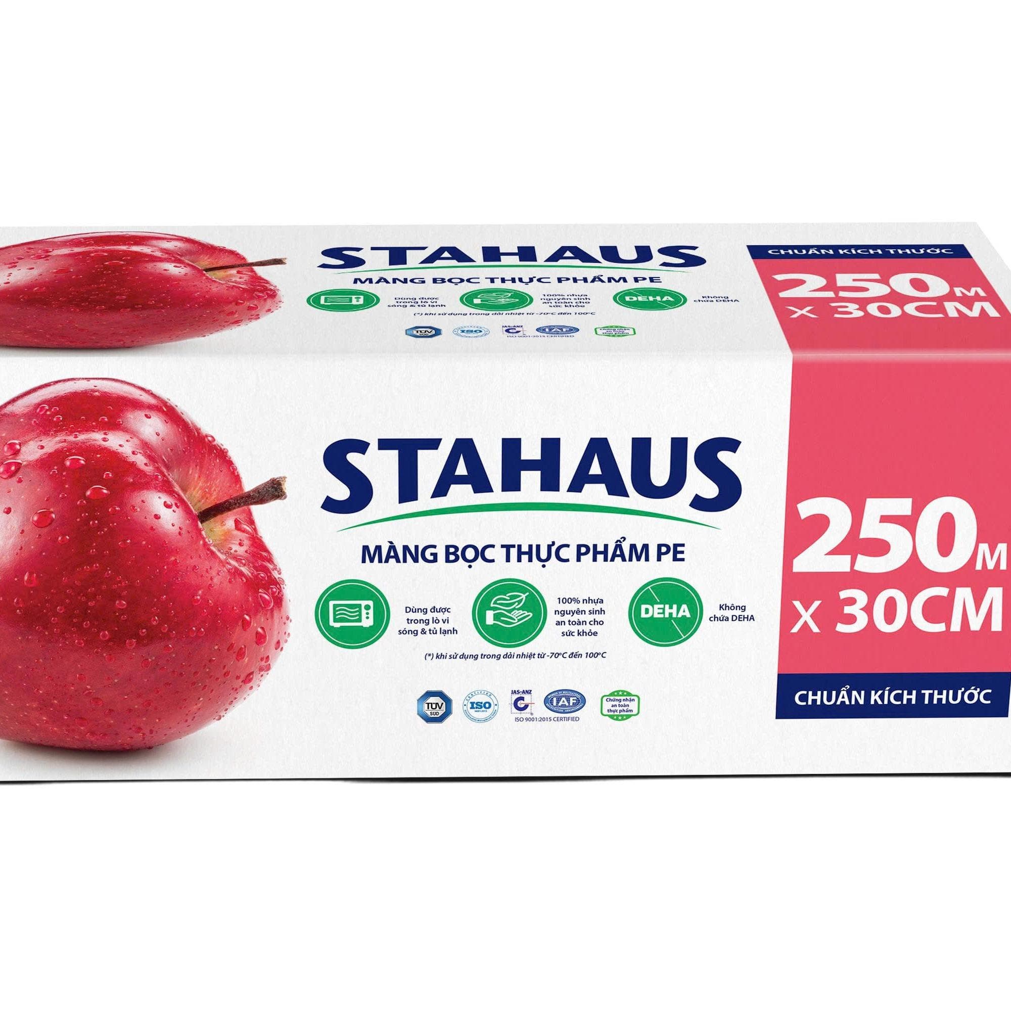 Combo 5 Cuộn Màng bọc Thực phẩm PE STAHAUS An toàn Sức khỏe, Co Giãn Tốt - Hàng Chính Hãng 4