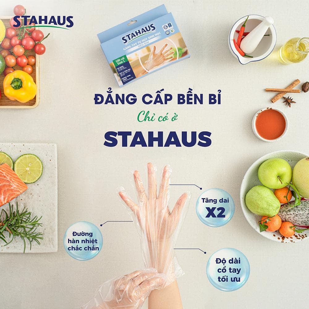 [SIÊU DAI] Găng tay STAHAUS siêu dai cao cấp Tiện lợi Vệ sinh, Chống thấm nước, Thân thiện môi trường 6