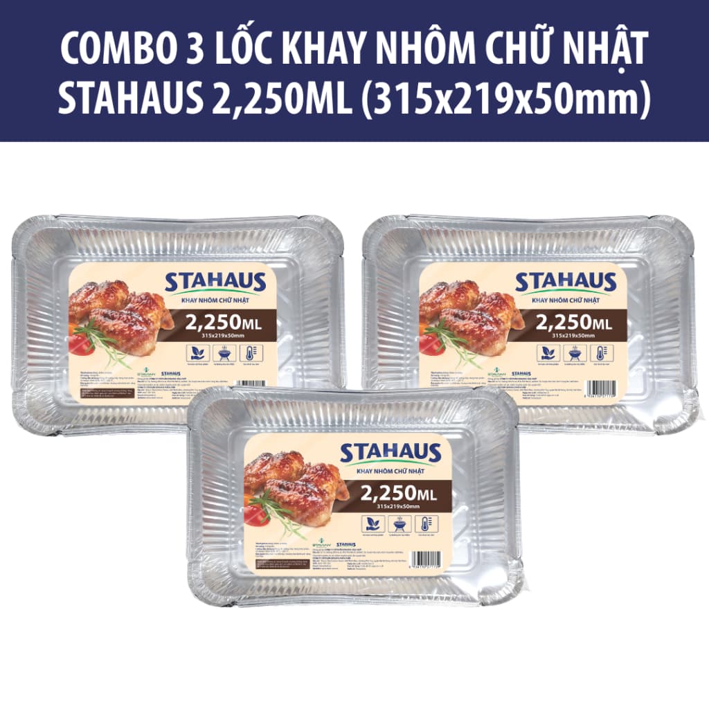 Khay nhôm lót nồi chiên STAHAUS Nhiều size - Nhôm cao cấp Chịu nhiệt tốt, An toàn sức khỏe - Đa năng tiện lợi nấu ăn 6