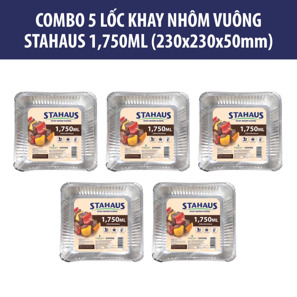 Khay nhôm lót nồi chiên STAHAUS Nhiều size - Nhôm cao cấp Chịu nhiệt tốt, An toàn sức khỏe - Đa năng tiện lợi nấu ăn 5