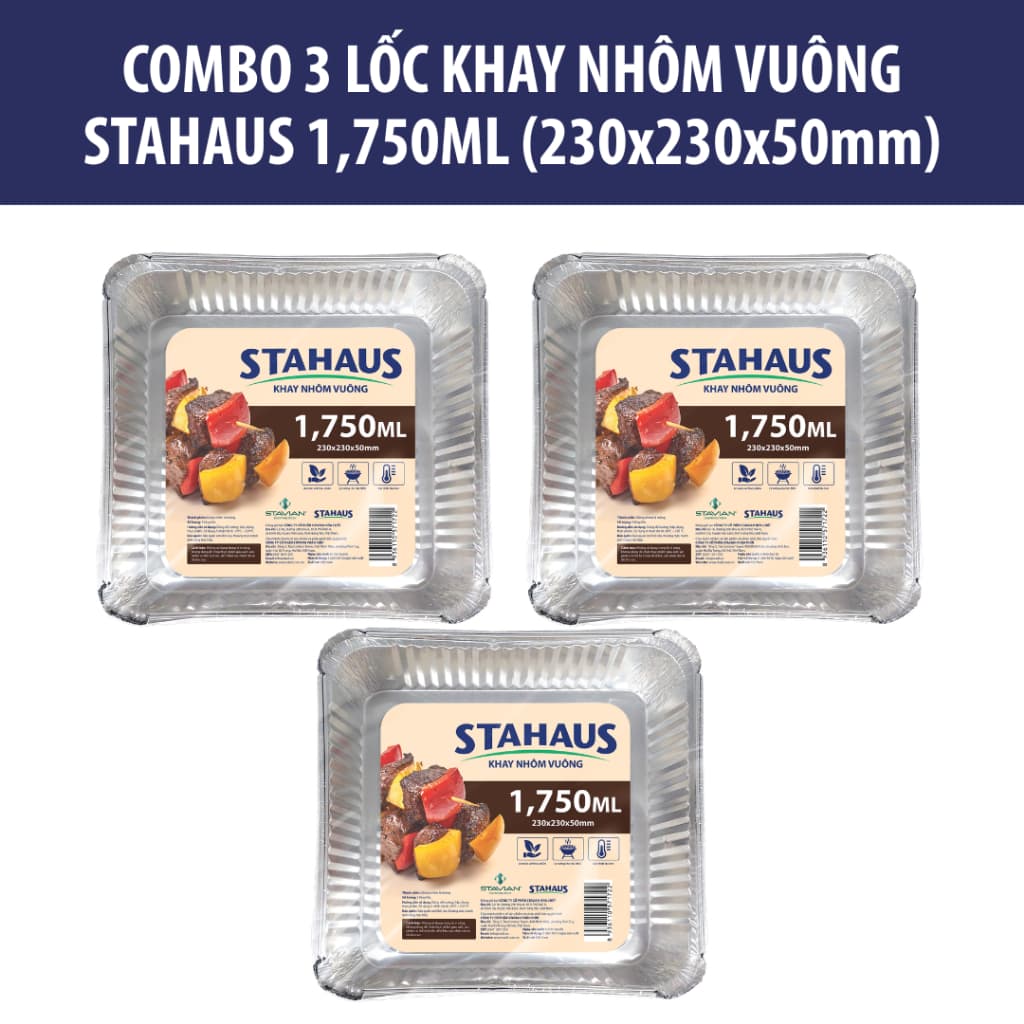 Khay nhôm lót nồi chiên STAHAUS Nhiều size - Nhôm cao cấp Chịu nhiệt tốt, An toàn sức khỏe - Đa năng tiện lợi nấu ăn 4