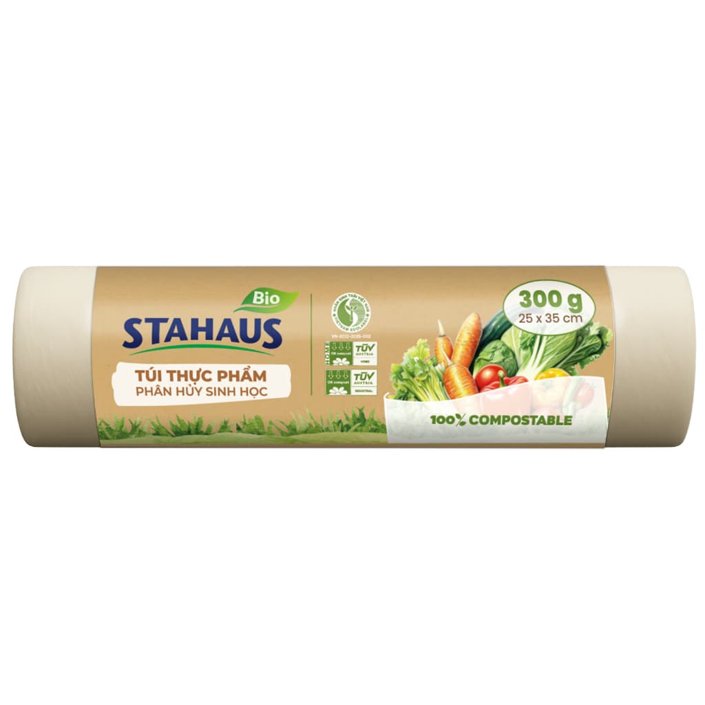 Combo 5 Cuộn Túi đựng thực phẩm tự phân hủy sinh học STAHAUS Kín nước, Dẻo dai - Hàng chính hãng An toàn Sức khỏe 7