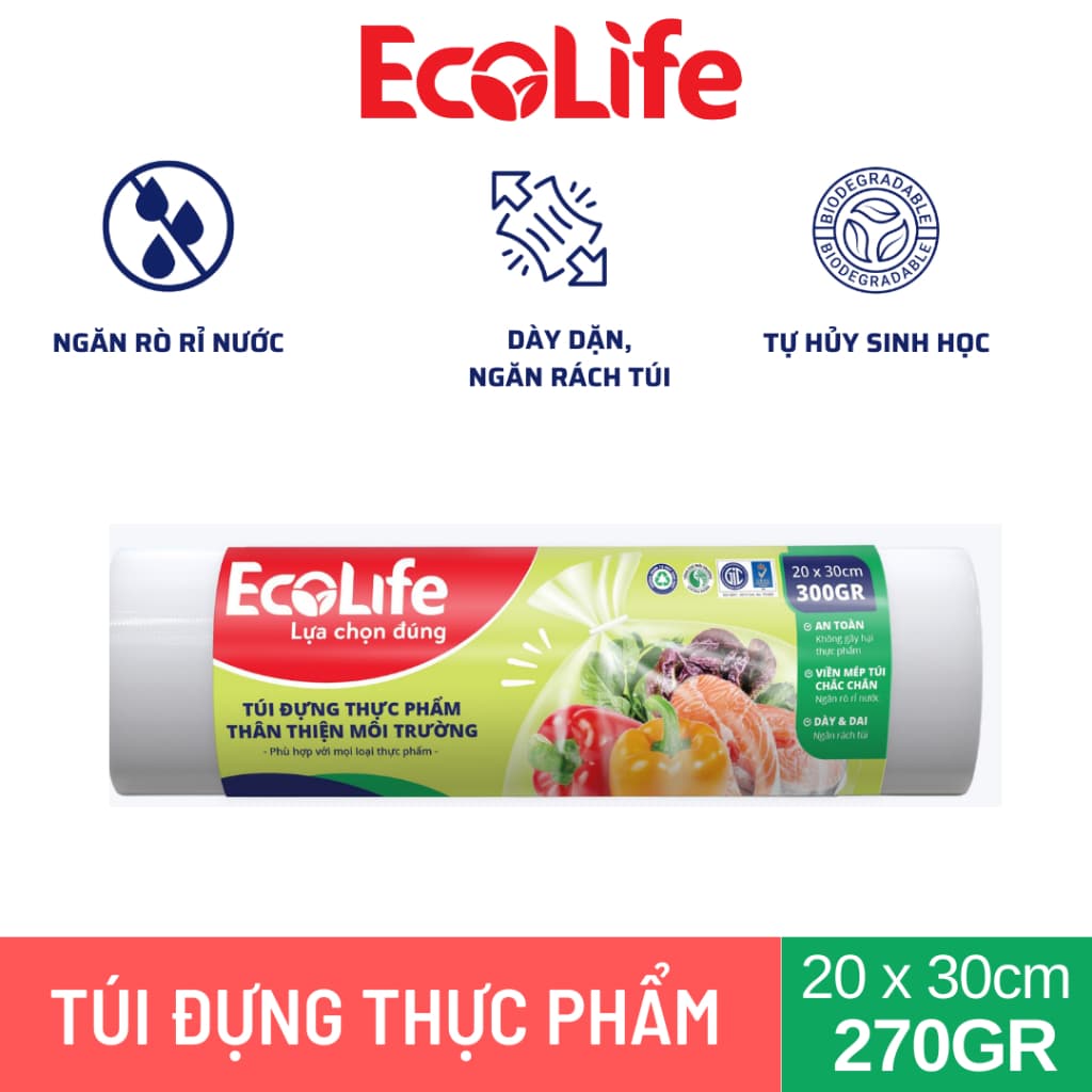 Túi đựng thực phẩm thân thiện môi trường EcoLife cuộn 270gr 3