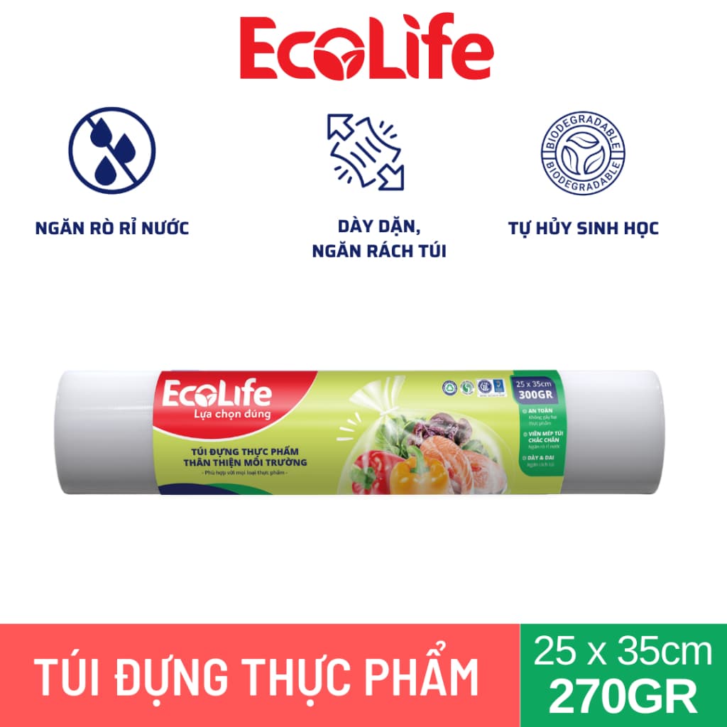 Túi đựng thực phẩm thân thiện môi trường EcoLife cuộn 270gr 4