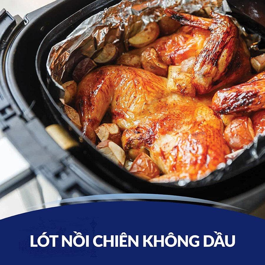 Màng nhôm (Giấy bạc) STAHAUS nướng, bọc thực phẩm 1kg - Dùng Lò nướng, Lò chiên không dầu - An toàn Sức khỏe 8