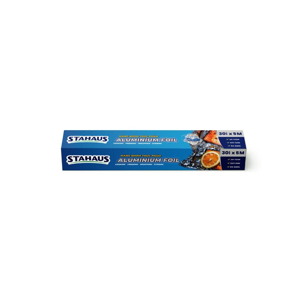 Màng nhôm (Giấy bạc) STAHAUS nướng, bọc thực phẩm 1kg - Dùng Lò nướng, Lò chiên không dầu - An toàn Sức khỏe 3