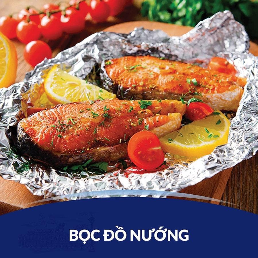 Màng nhôm (Giấy bạc) STAHAUS nướng, bọc thực phẩm 1kg - Dùng Lò nướng, Lò chiên không dầu - An toàn Sức khỏe 9