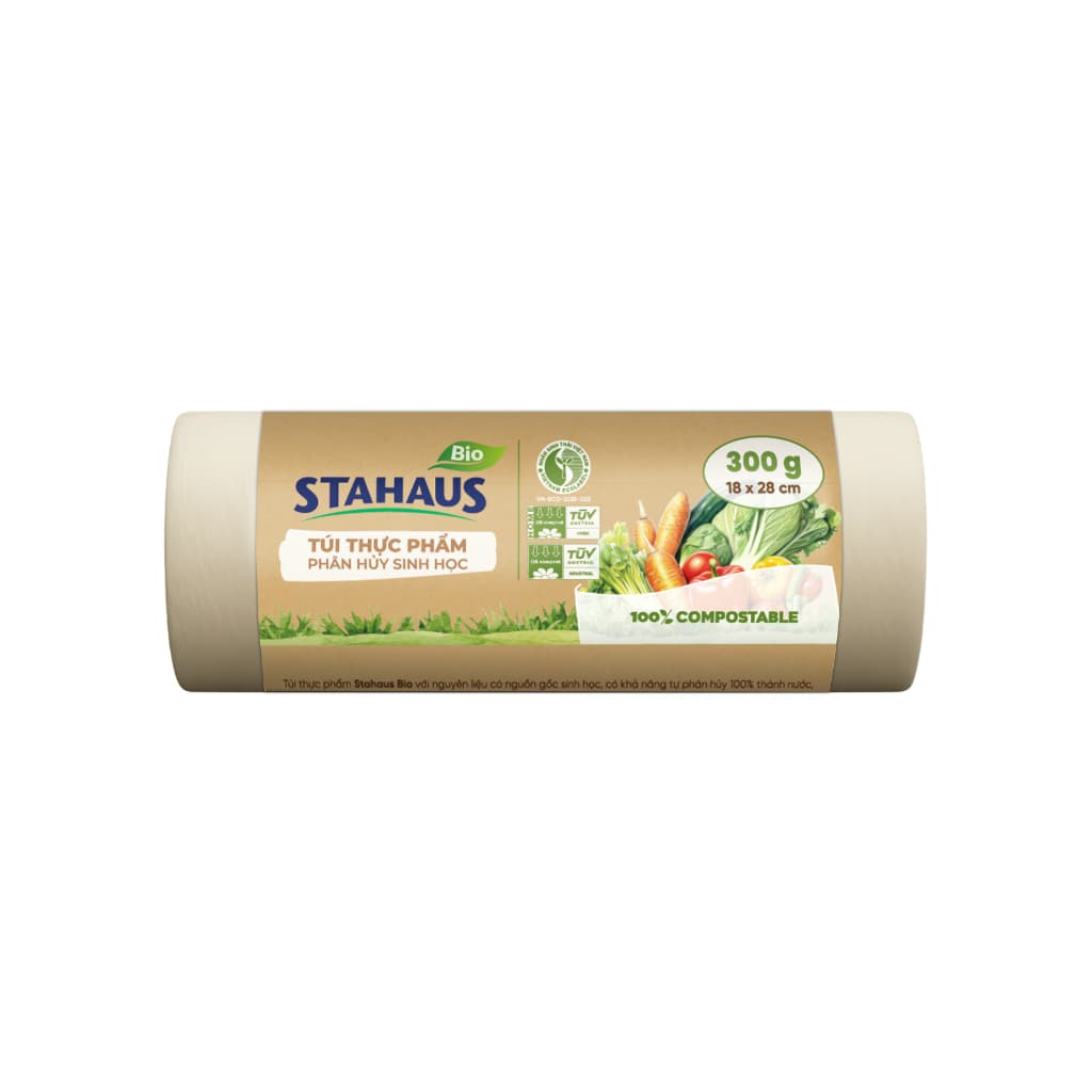 Combo 5 Cuộn Túi đựng thực phẩm tự phân hủy sinh học STAHAUS Kín nước, Dẻo dai - Hàng chính hãng An toàn Sức khỏe 8